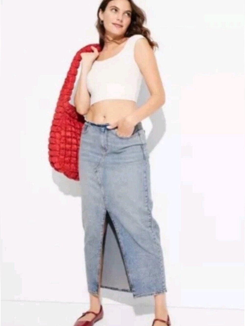 Wild Fable Denim Maxi Skirt 14